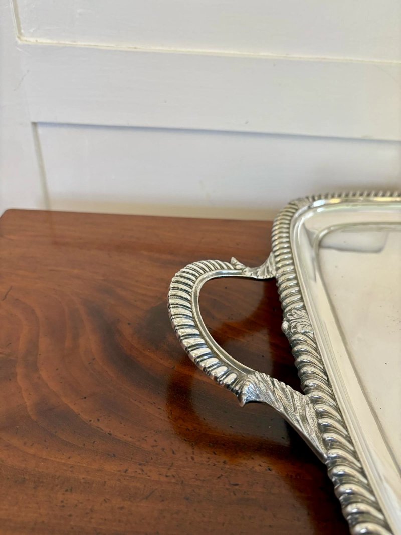 Outstanding Quality Antique Victorian Silver Plated Tea Tray by Elkington & Co. - Image 5